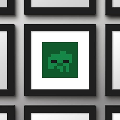 Miniatura 3 de Trends International Gallery Pops Minecraft Pixeles icónicos - Mobs - Arte de pared de zombies, versión enmarcada en negro, 12 x 12 pulgadas