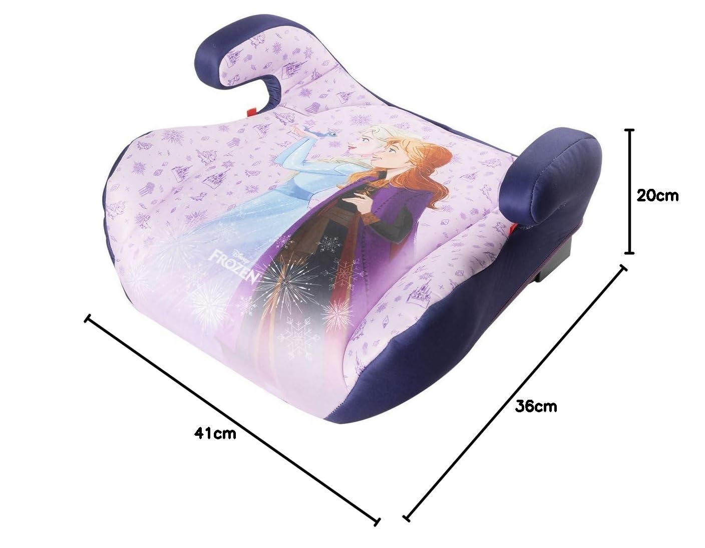 Fotelik dziecięcy z oparciem samochodowym ISOFIX Disney Frozen i-Size ECE R129, Wzrost dziecka 125-150 cm, 22-36 kg, 6-12 lat, grupa 3, łatwy do przenoszenia - zdejmowany i zmywalny