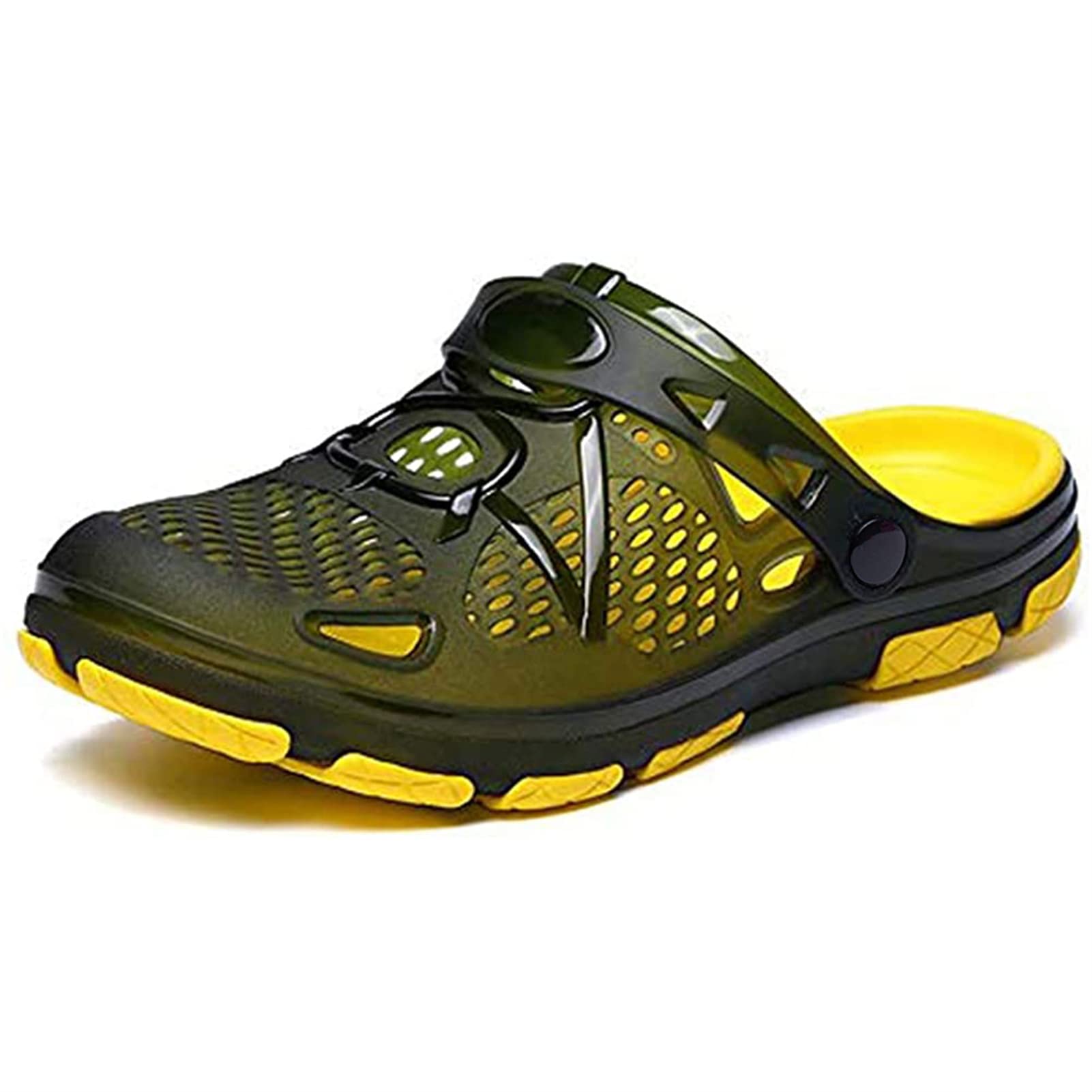 Mens Clogs Lightweight Garden Sandals Breathable Clogs for Men Summer Slippers Casual Mules Outdoor Pool Beach Yard Yellow Black Blue UK 6-8-image-43