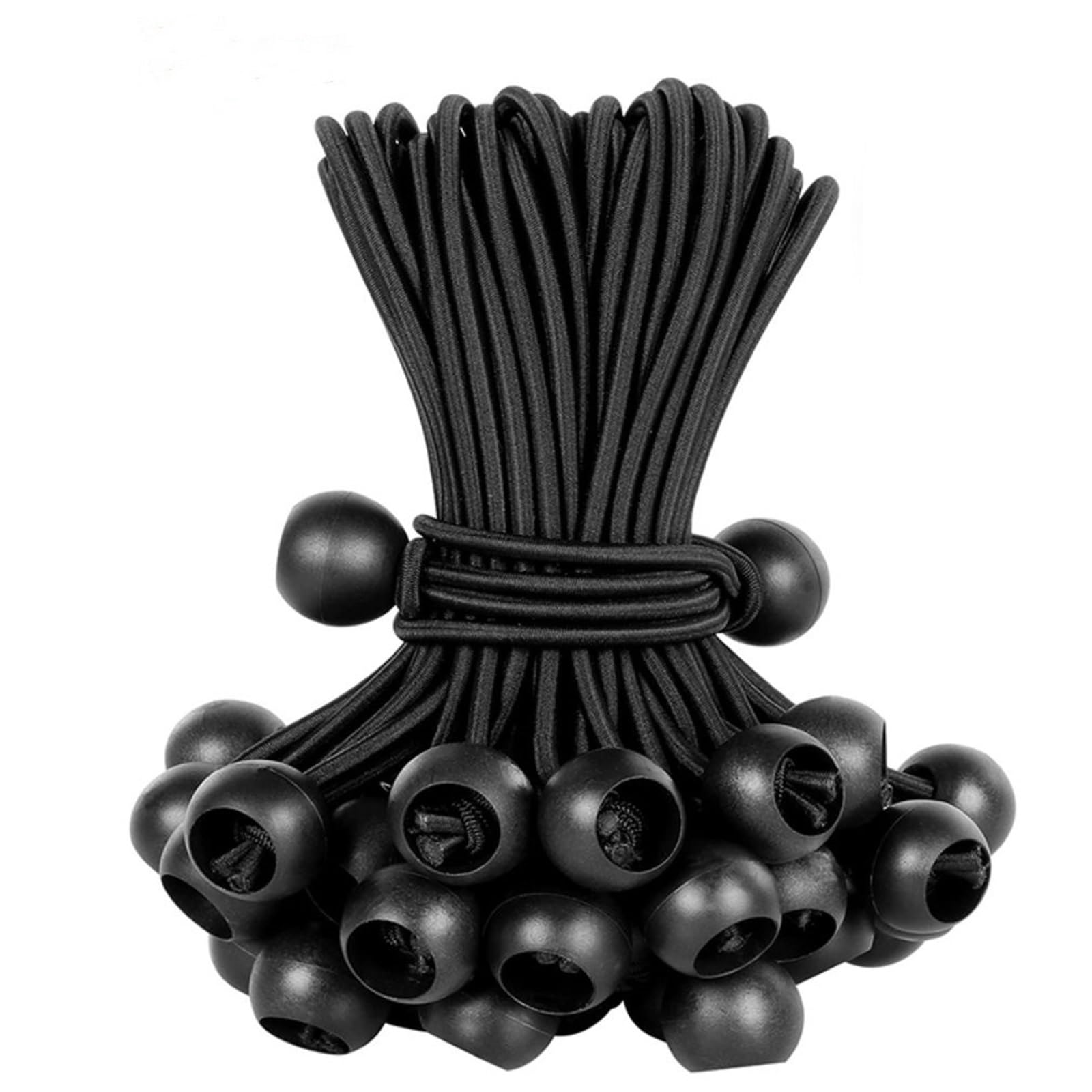 Ball Bungee Cord 80Pcs Multi-Functional Fixed Rope Camping Tent Stretch Cord