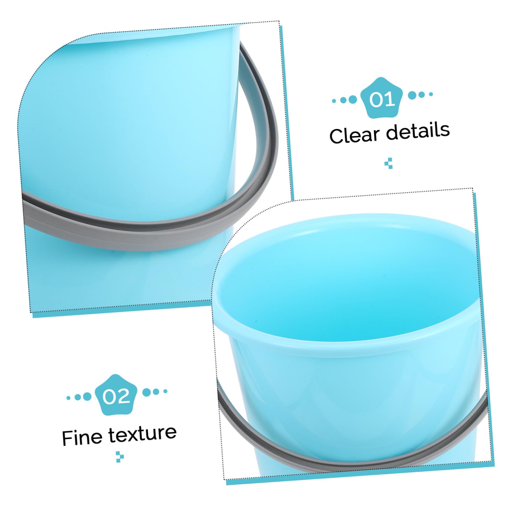 Seau en Plastique Carré pour Eau et Glace, Grosse Capacité, Portable