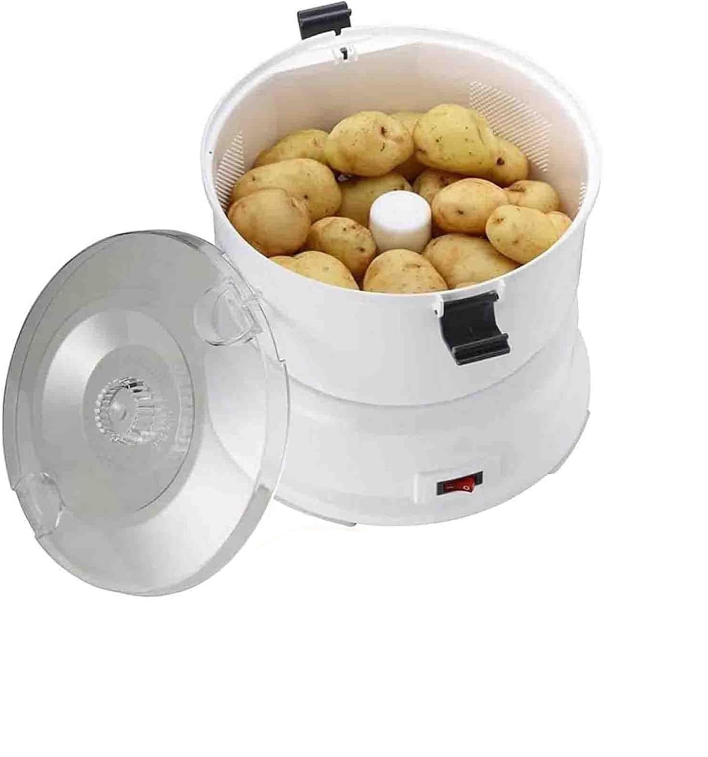 Éplucheur de Pomme de Terre électrique Efficace - pour Un Peeling Facile de la Pomme de Terre - Éplucheur de légumes Rapide et Machine rotative de Salade - Technologie Automatique Peeler - Idéal pour