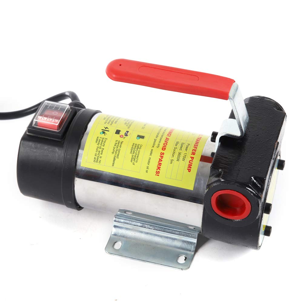 Pompa Travaso Gasolio 12 V 175 W Pompa Gasolio Autoadescante Pompa Diesel (tubo di scarico in gomma)