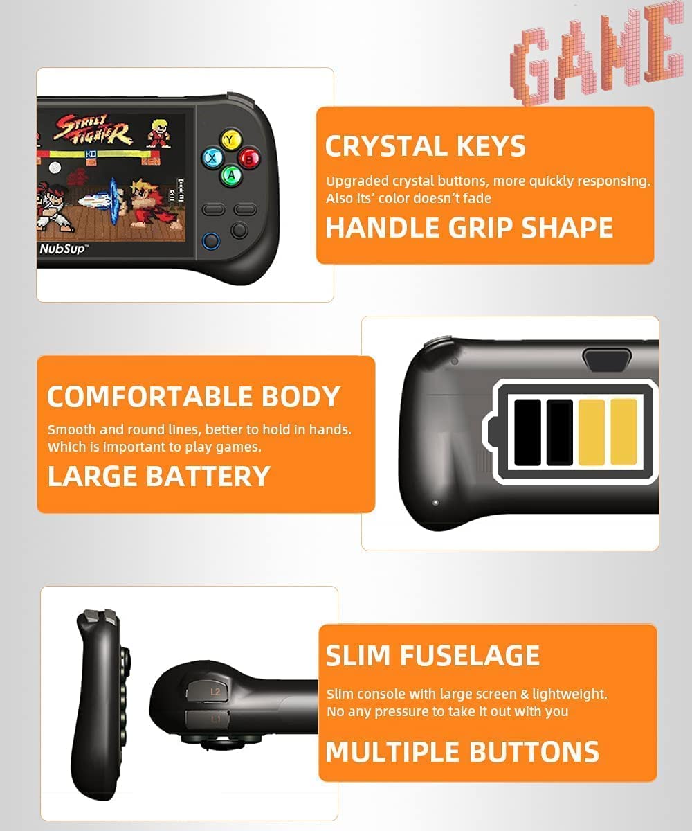 CHROX Console di Gioco Portatile NES, Console per Videogiochi Portatili retrò da 5 Pollici Batteria Ricaricabile Incorporata, Regalo di Natale per Bambini