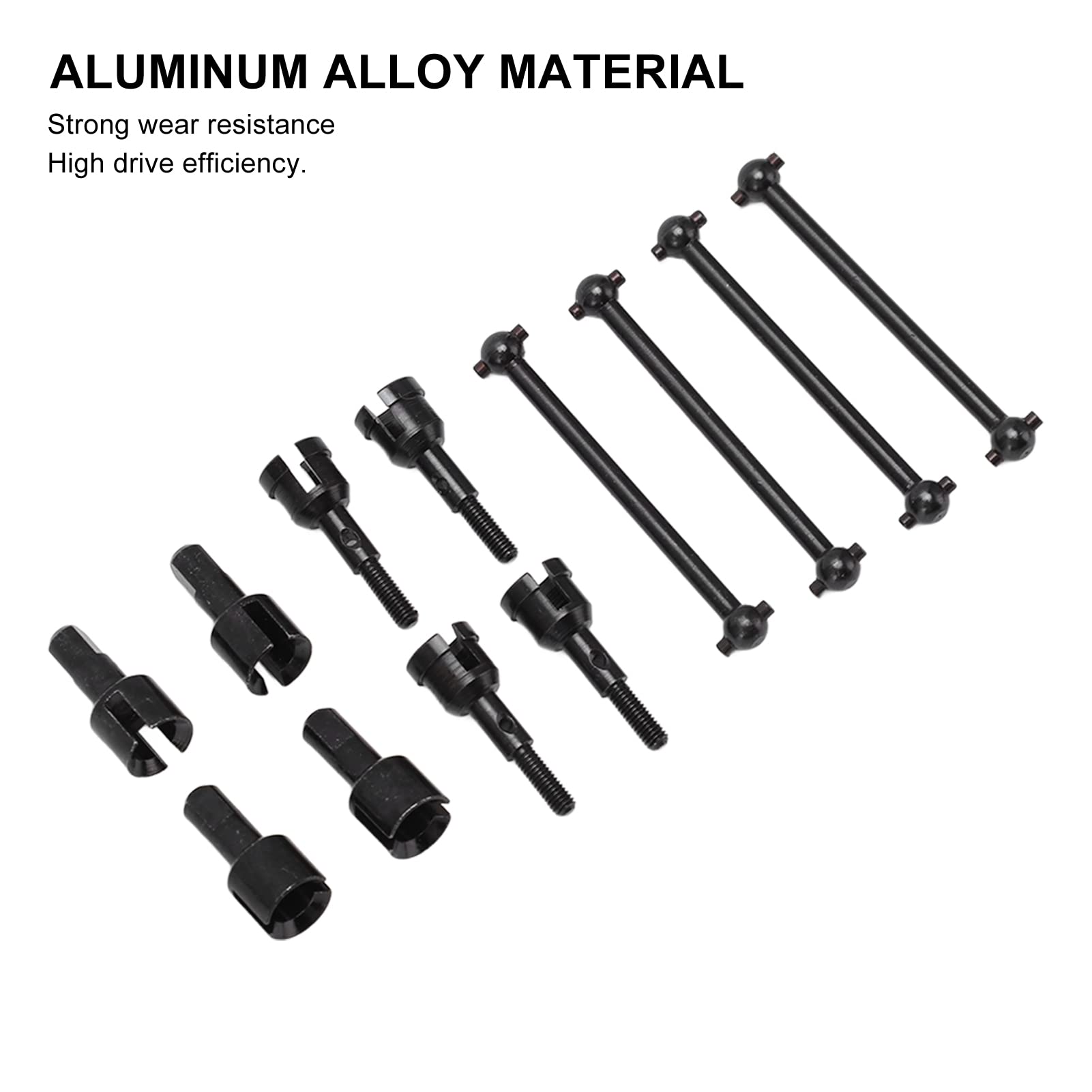 RC Dog Bone Drive Shaft,RC Dogbone Adapter Diff Cup Joint Axle as RC Car Truck Parts Replacement for WLtoys A949 A959 A969 A979 (Black)