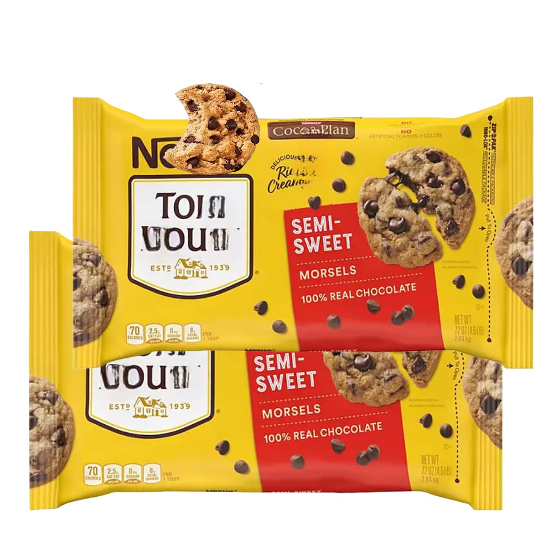 Semi-Sweet Chocolate Chips, 72 oz (2 Pack)