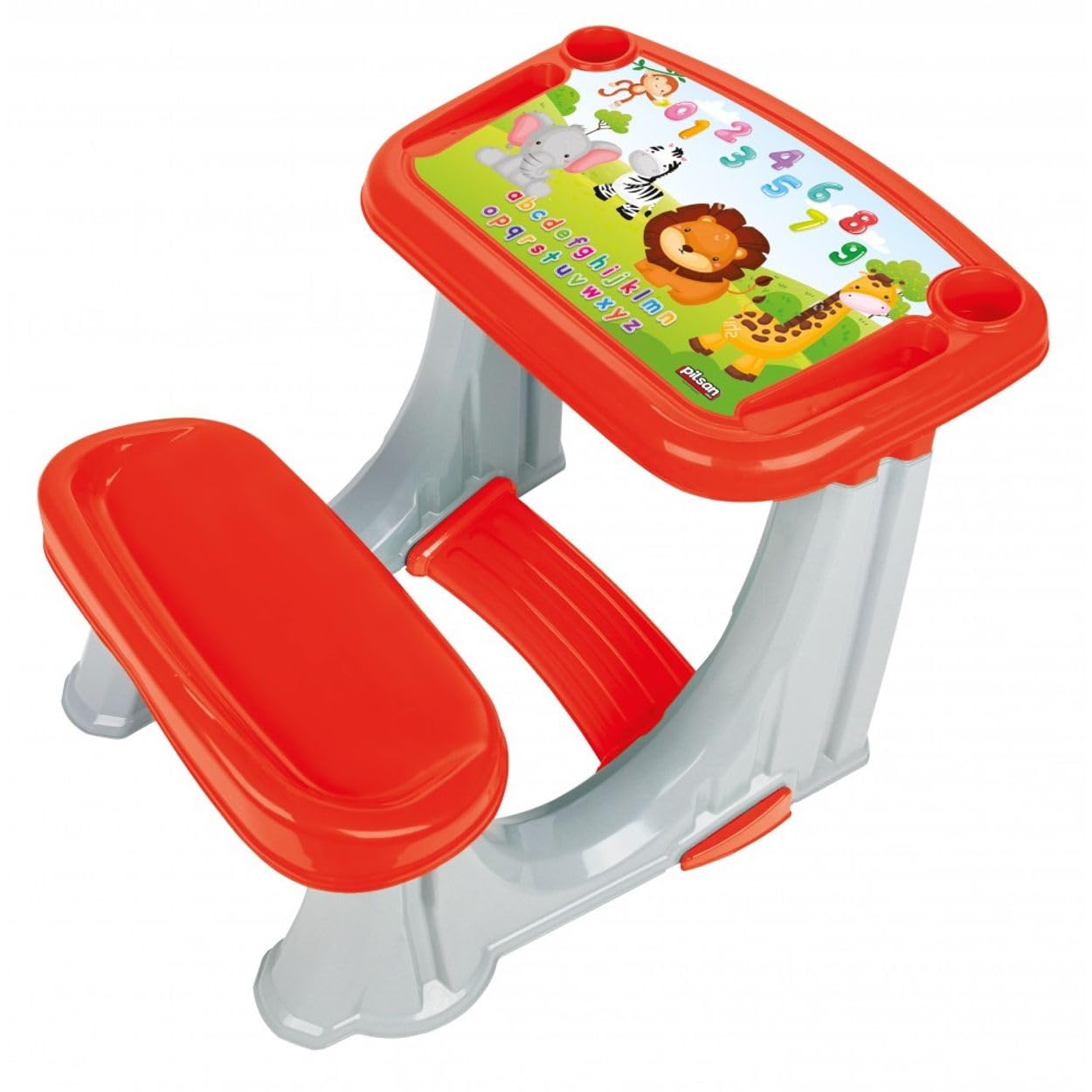 PILSAN banco Scuola per Bambini 03364 con scrivania, Fino a 50 kg, da 3 Anni, colorazione:Rosso