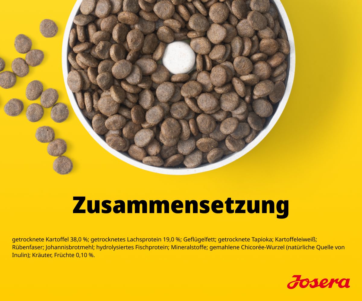 JOSERA Lachs & Kartoffel (1 x 12,5 kg) | Adult | Premium Trockenfutter für ausgewachsene Hunde (auch Senioren) | Monoprotein - 100% Lachs | wenig Protein | getreidefrei | Hundefutter | 1er Pack