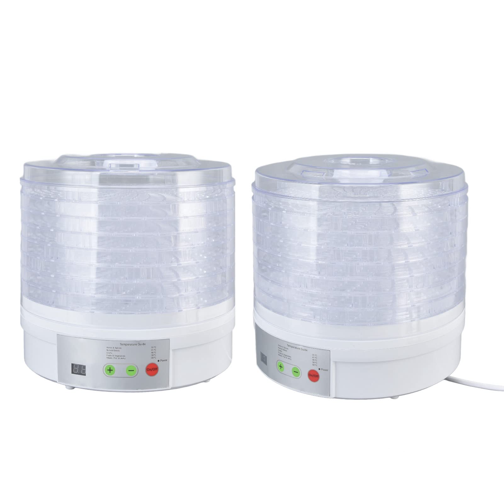 TOPINCN Dörrgerät, Lebensmitteltrockner, Spülmaschinenfest, Leicht zu Reinigen, 350 W, 8 Fächer, BPA-freies Gemüse (EU-Stecker 220 V)