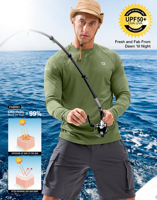 Image of Men's Sun Protection Long Sleeve Shirts UPF 50+