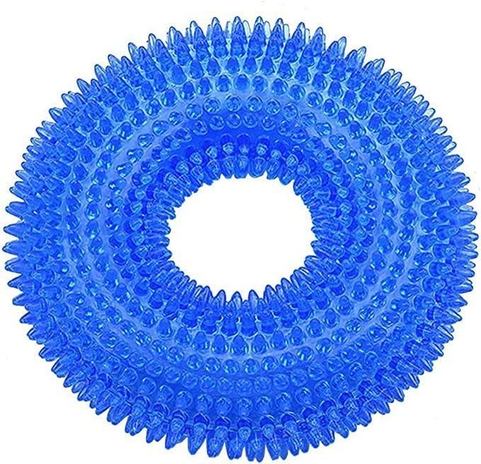 PremiumAV Dog Squeaky Chew Toyss for Aggressive Chewers – Non-Toxic Soft Natural Rubber Dental Cleaning Toys, Cute Crystal & Spiked Interactive Chew Toyss for Dogs