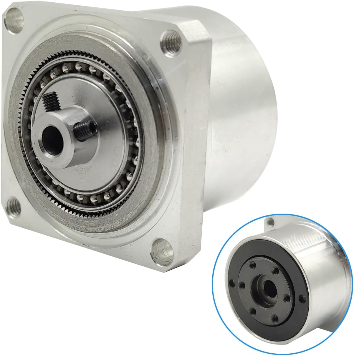 Harmonic Gear Drive Reducer Small Strain Wave Gearbox Gearbox 100:1 Rotary Reduction Actuator, Fits Nema 17 Stepper Motor (Flange Output)