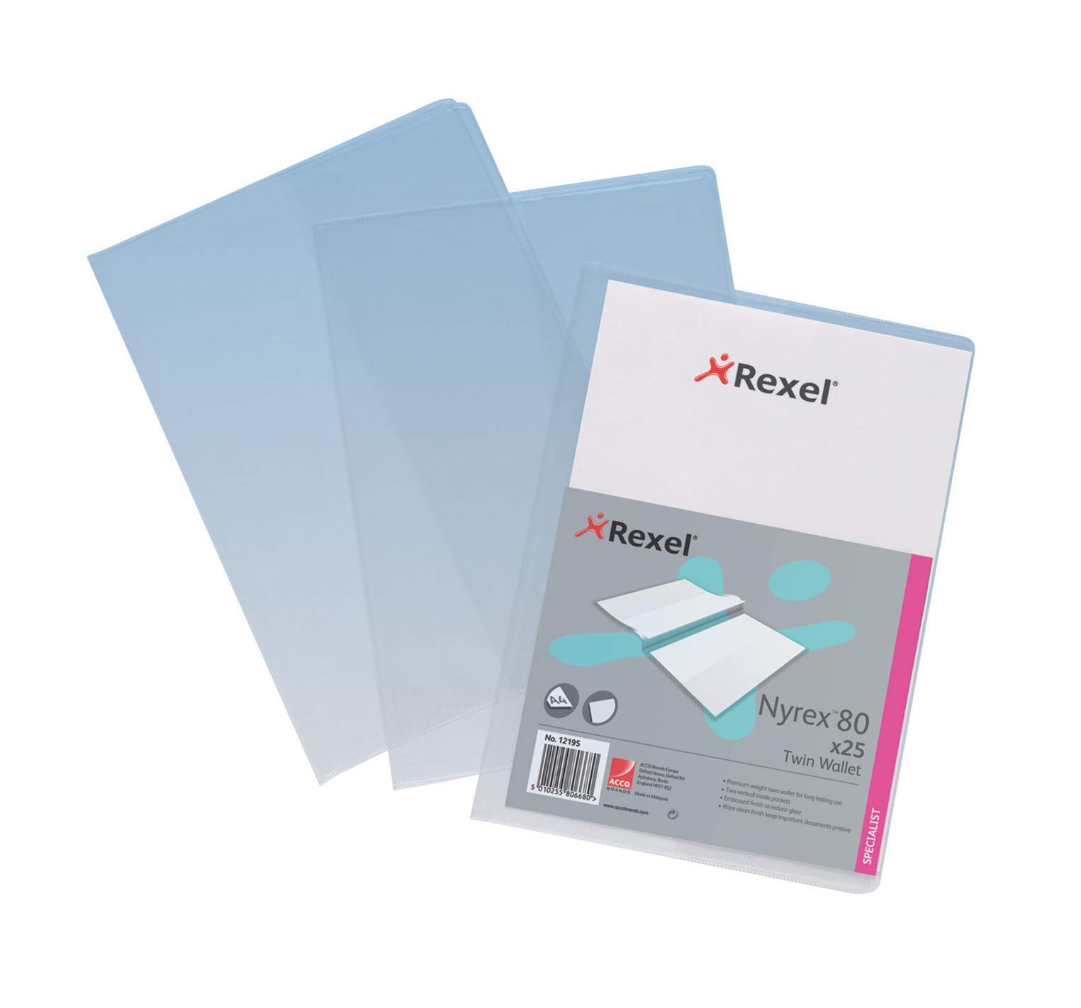 Rexel 12195 - Carpeta, 27,5 cm x 36 cm x 3,8 cm, transparente