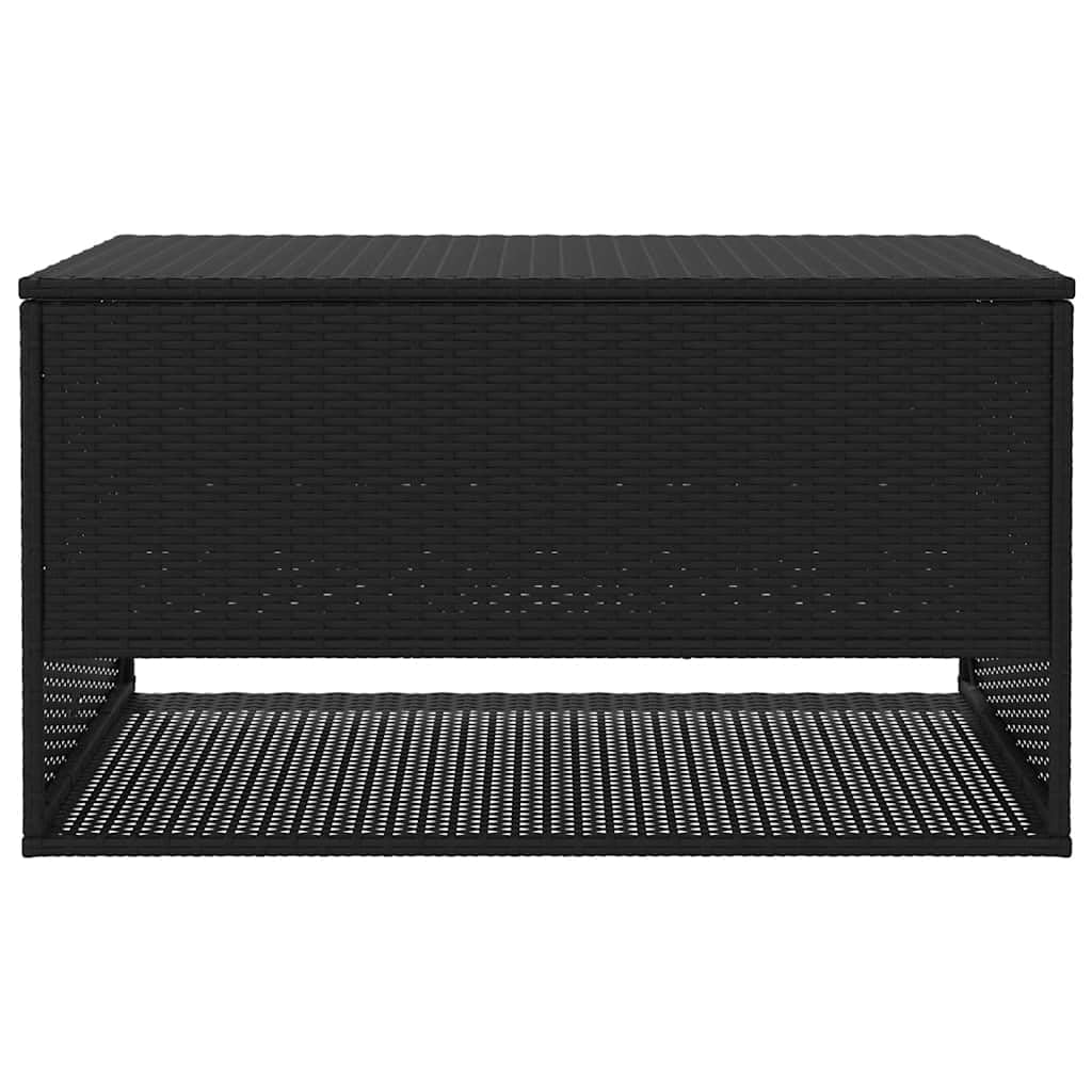 Gecheer Scatola per Cuscini da Esterno, Contenitore di stoccaggio con Coperchio a Molla, 100x55x55,5 cm, Rattan PE e Acciaio Verniciato, per Arredamento Giardino e terrazzo