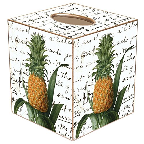 Pineapple Paper Mache Tissue Box Cover