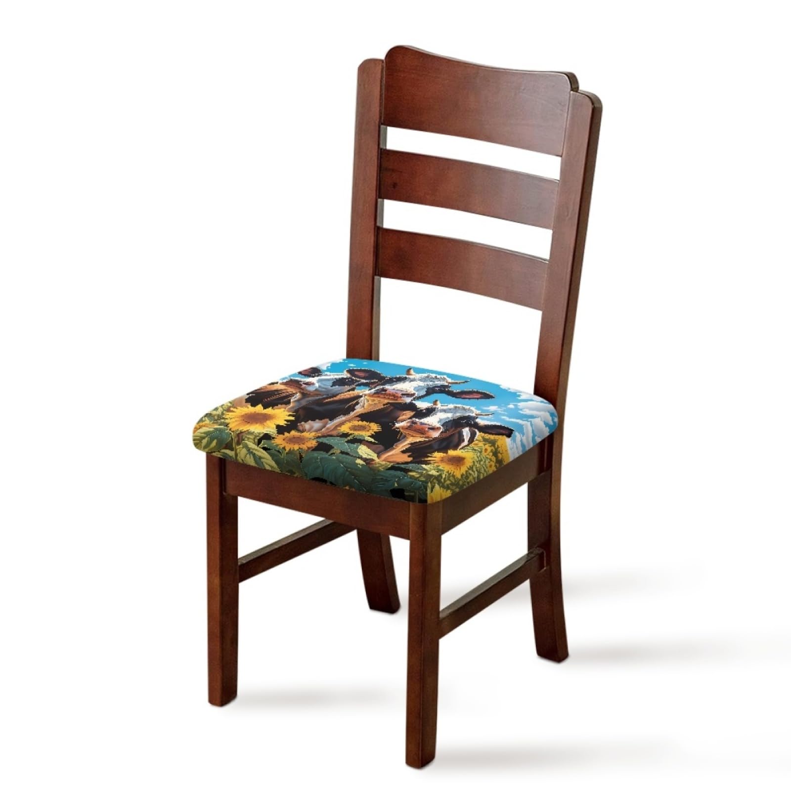 Fundas Sillas Vaca Cojines para Sillas Comedor Elásticas, Funda De Silla Extraíbles Y Lavables, Protectores De Asiento para Banquetes, Cocinas, Fiestas.