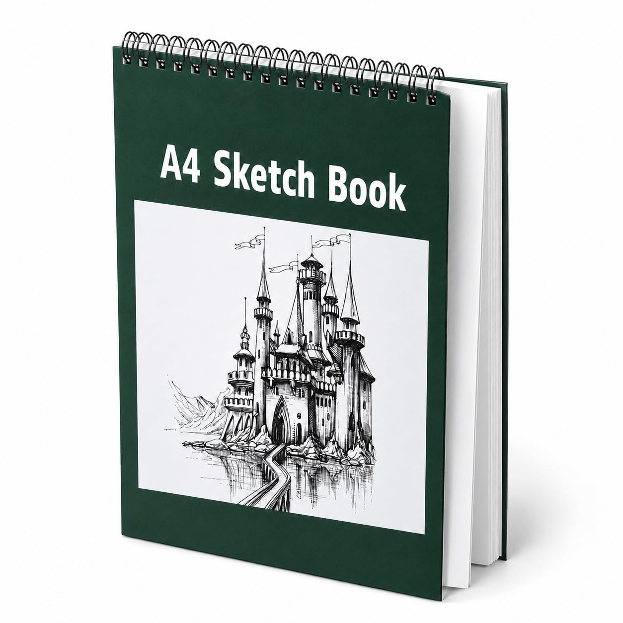 1ABOVE Artists pad, Spiral Bound Sketch Pad Sketch Paper for Artists. Ideal for The Studio, School Or at Home - 170gsm Cartridge Paper (A4)