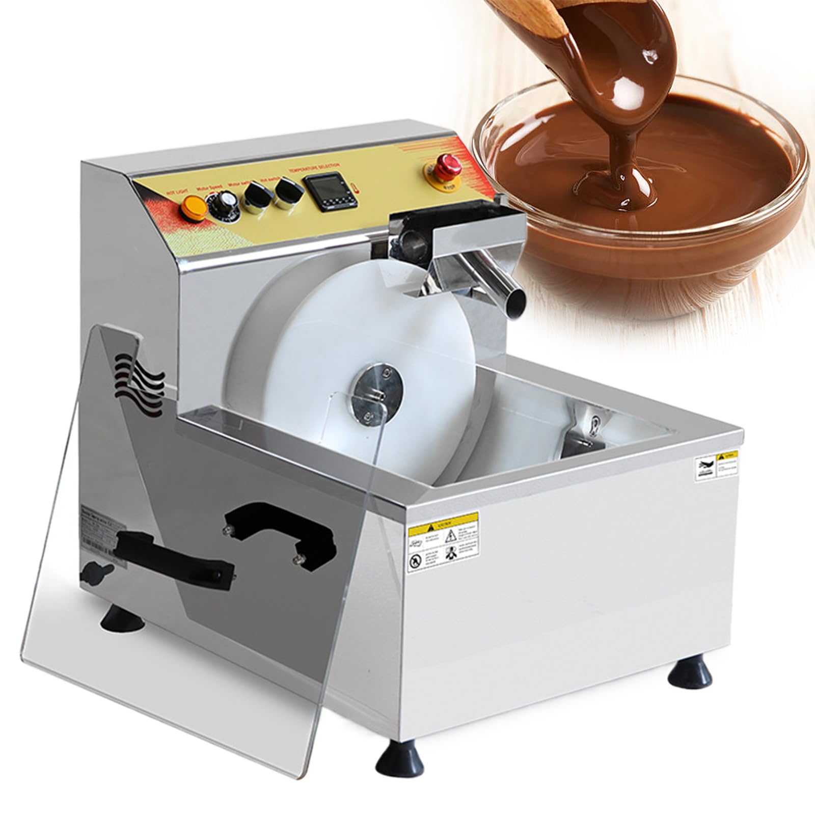 YXYLJOZ Commercial Chocolate Melting Pot, Tabletop Chocolate Tempering Machine, Table Chocolate Melting Tempering Machine, Chocolate Melter, Chocolate Warmers 12.4L