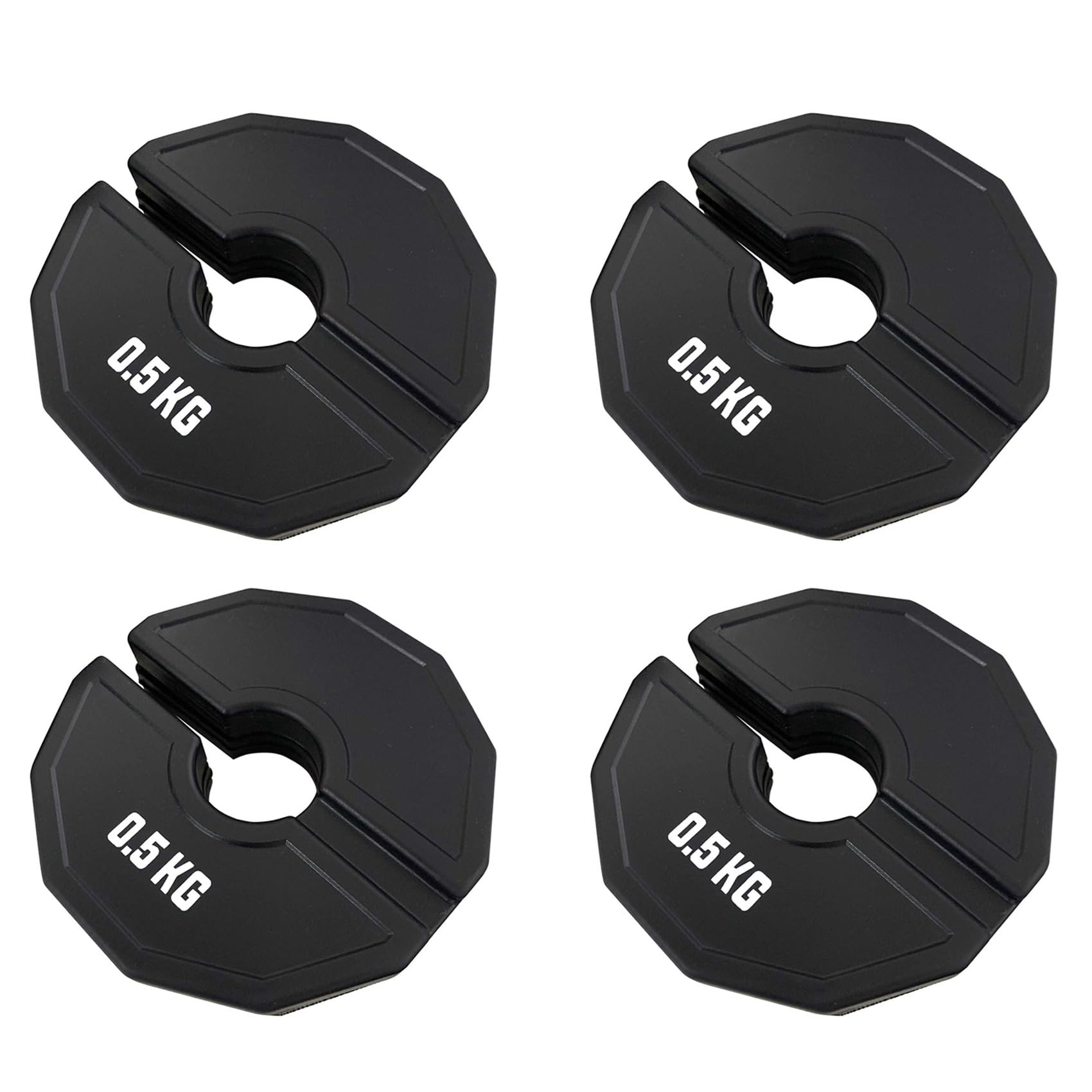 Remingtape 4X Gym Micro-Plates Dumbbell Fractional Weight Plate Rubber Fractional Weight Plates Add-on Change Black 0.5kg