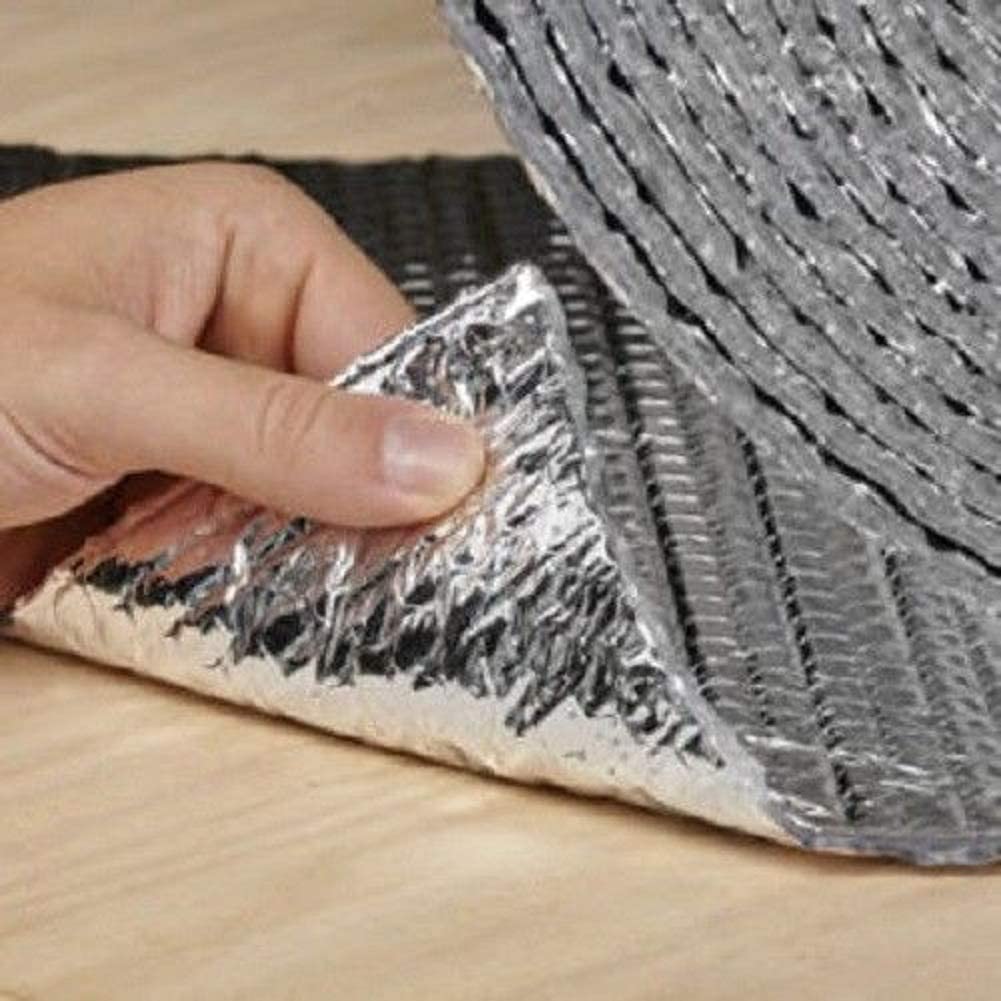 Dwuwarstwowa samoprzylepna aluminiowa folia bąbelkowa rolka izolacyjna odbijająca ciepło płyta izolacyjna do drzwi garażowych szopy rozmiar 1 x 20 m