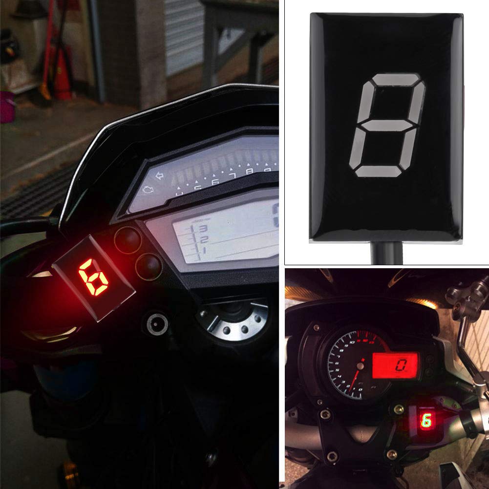 KIMISS Indicador de marcha N-6 para, Intruder 800 y V Strom: Conector ECU, compatible con GSXR 600 - Muestra velocidad y cambios