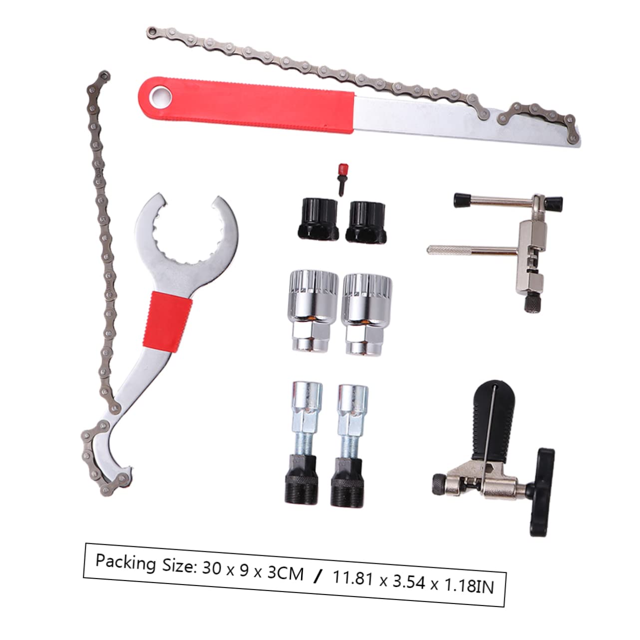 VANZACK 1 Set Bicycle Repair Tool Includes One Shaft Tool Freewheel Remover Bottom Bracket Remover and Chain Breaker Durable for Mountain Road Bikes