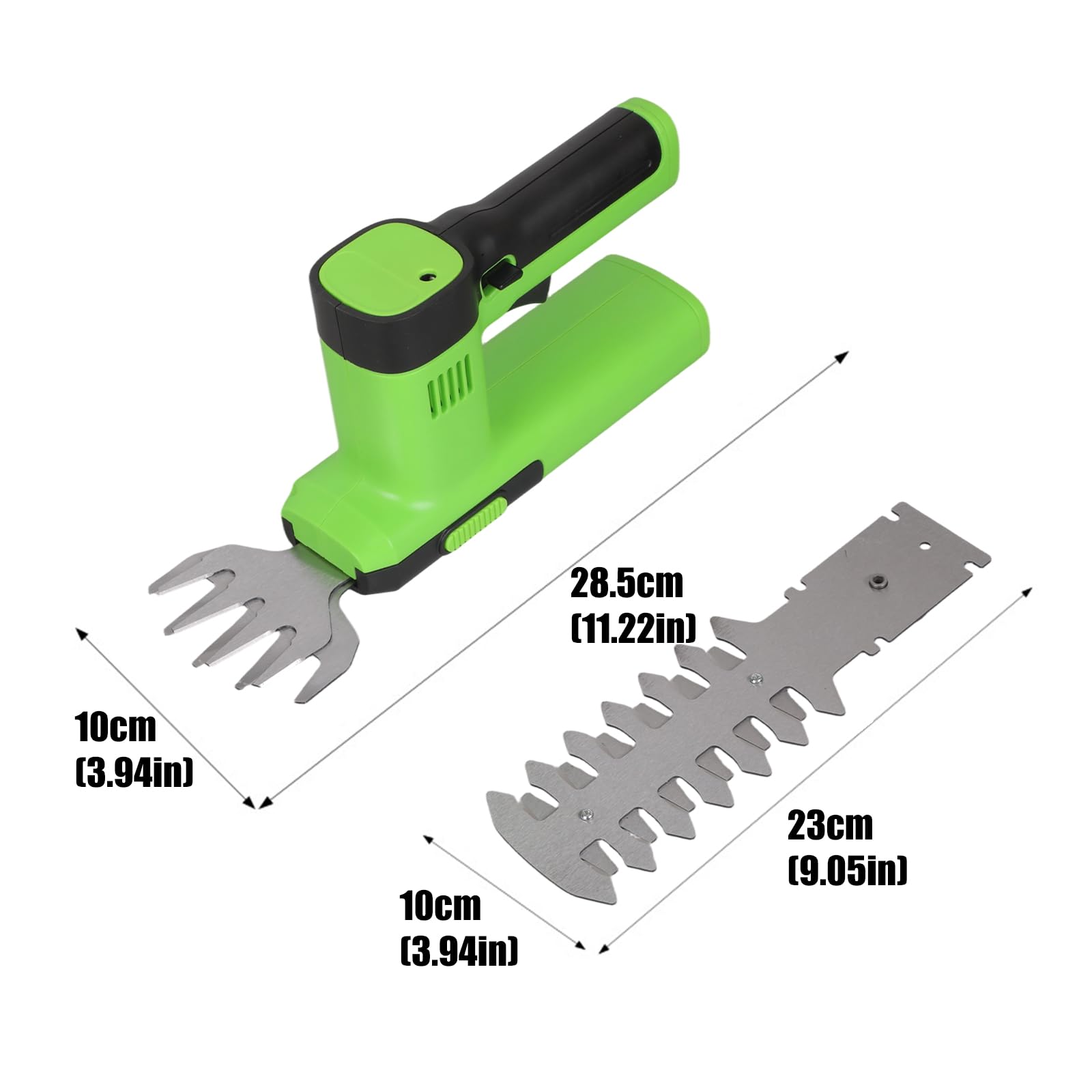 Cortadora de césped inalámbrica y cortasetos con suministro de energía integrado para un fácil cuidado de las plantas y forma de arbustos