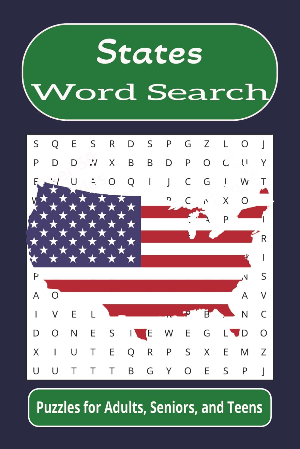 States Word Search: Word searches with easy to read print about states, geography, travel, and more