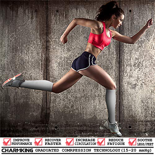 Image of Copper Compression Socks (3 Pairs), 15-20 mmhg is BEST Athletic & Medical for Men & Women, Running, Flight, Travel, Nurses - Boost Performance, Blood Circulation & Recovery