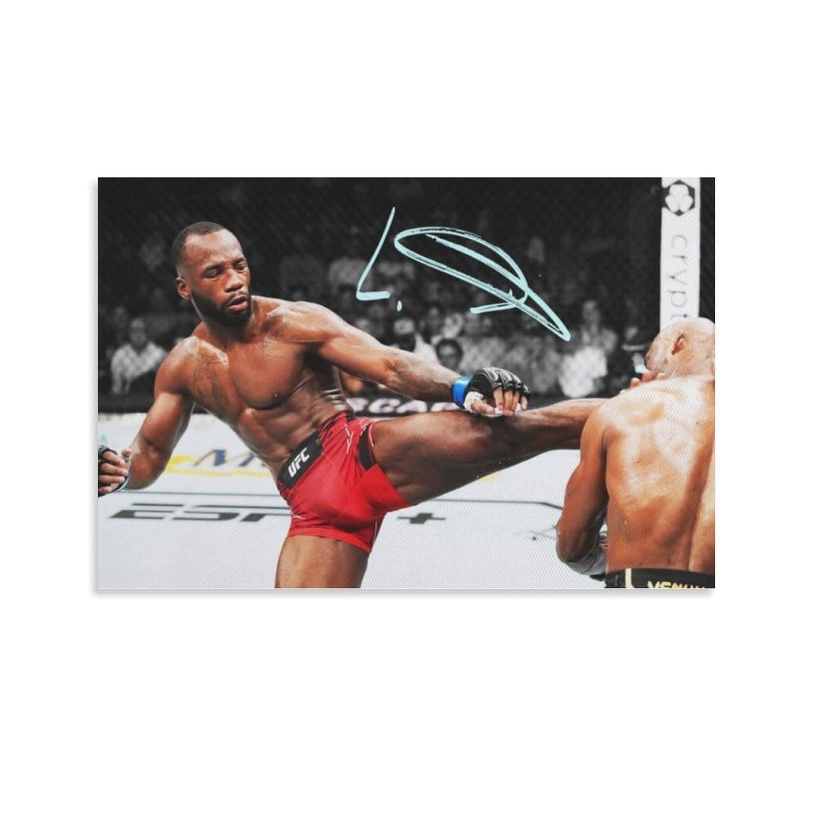 ASUIU Leon Edwards Canvas Poster Wall Art Picture Painting Poster Canvas Print Posters Artworks Room Decor 24x36inch(60x90cm)