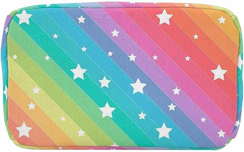 Miniatura 5 de InterestPrint Bolsa de almuerzo personalizada con nombre, diseño de estrellas de ensueño y arco iris, regalo personalizado para nieta, nieto,