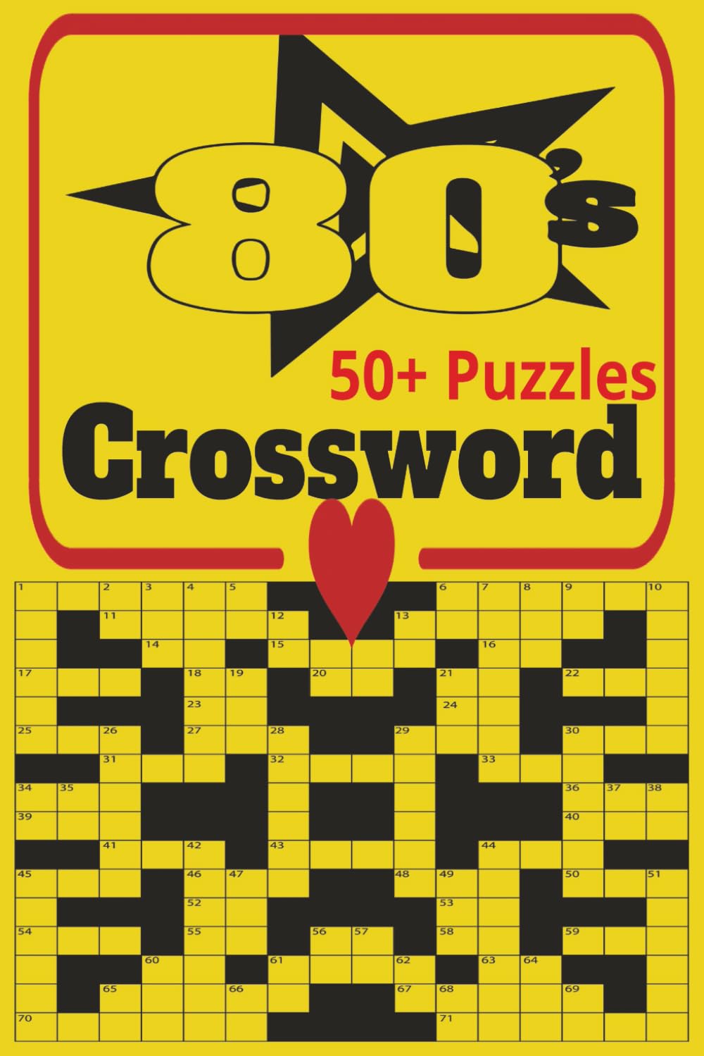80S Crossword: 110 Pages of 80s Crossword , 55 Crossword Puzzles , Nostalgic Book for Adult Seniors and 1980 Fans