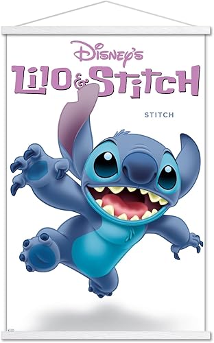 Trends International Disney Lilo and Stitch - Póster de pared de la serie Stitch Feature con marco magnético