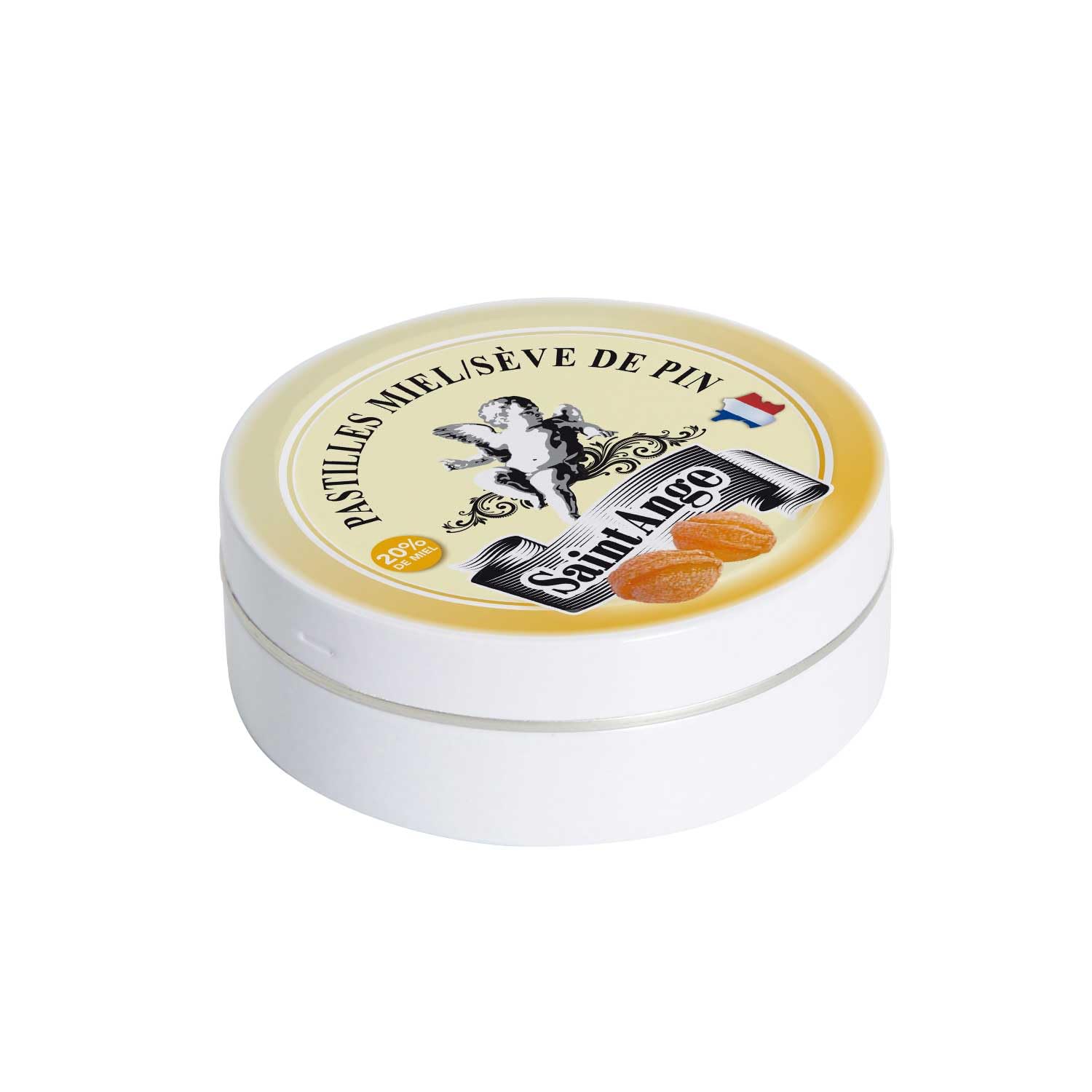 Lot 10 boites Miel Sève de Pin Pastilles Saint-Ange Bonbons Traditionnels 100% Français Miel Sève de Pin
