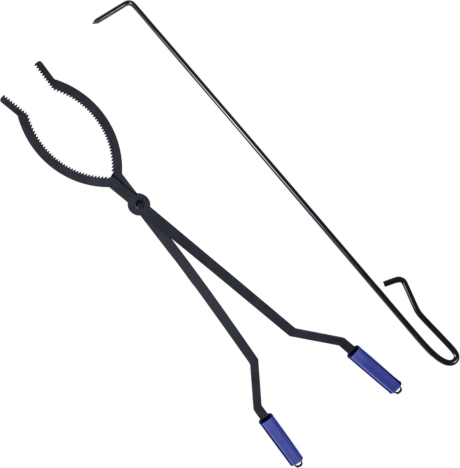 40 inch Long Fire Poker and Log Claw Tongs firewood