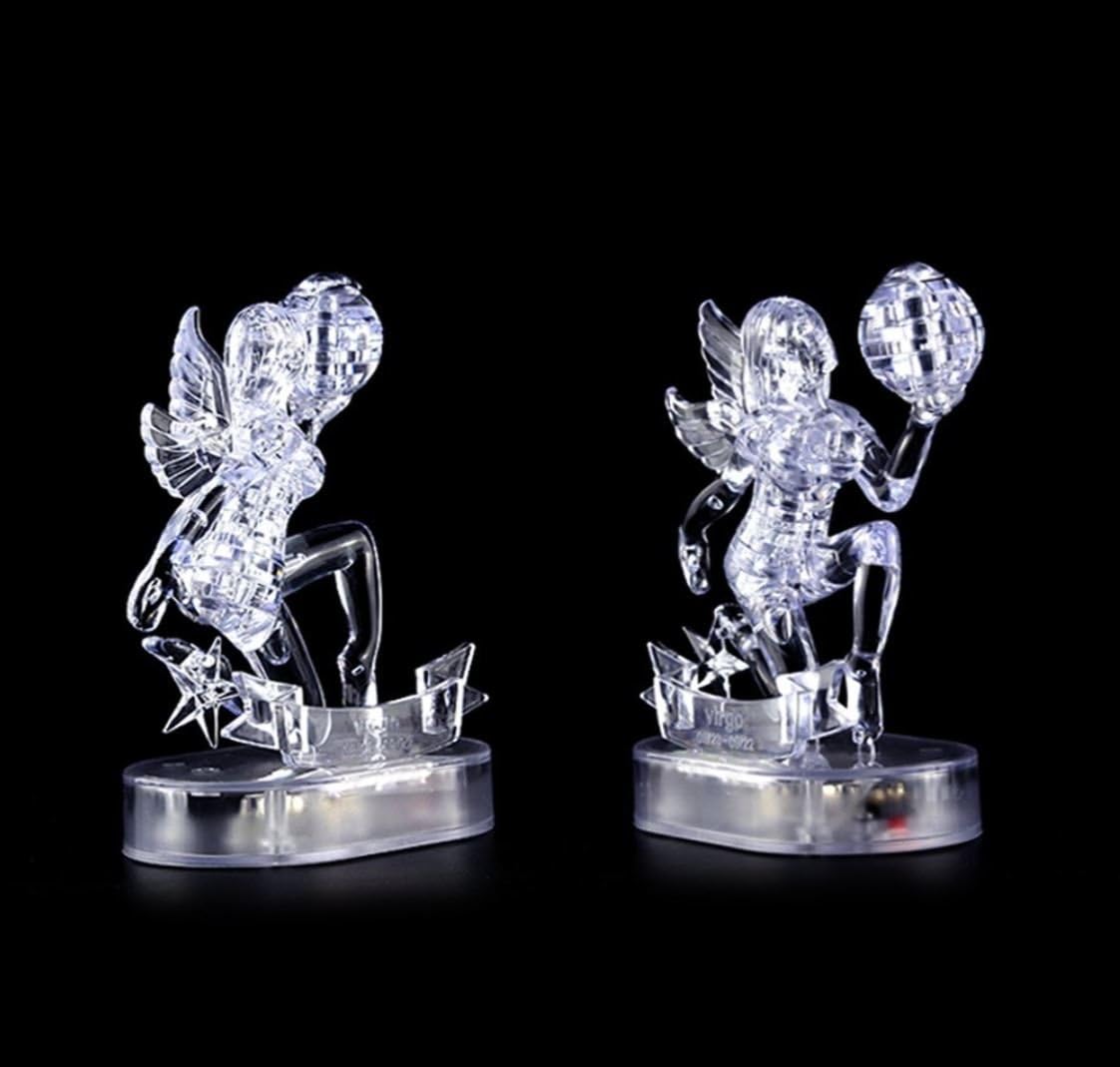 Graces Dawn® Crystal Twelve Constellations Deluxe 3D Puzzle Colorful Crystal Decoration (Virgo)