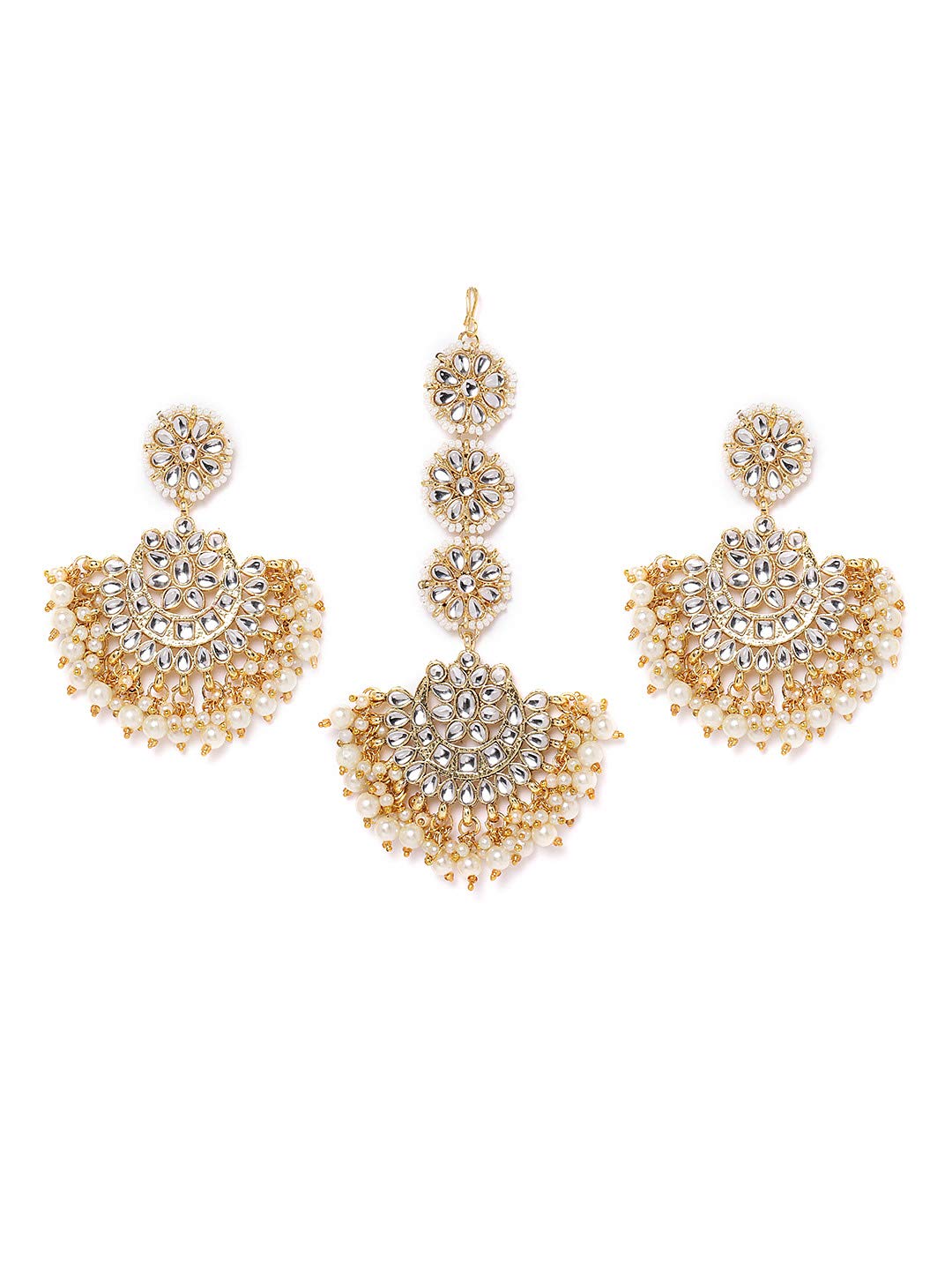 See full amazon price history chart for Zaveri Pearls Gold Tone Kundan & Pearls Wedding Collection Earring & Maangtikka Set For Women-ZPFK9662 Zaveri Pearls Gold Tone Kundan & Pearls Wedding Collection Earring & Maangtikka Set For Women-ZPFK9662 (B08G1TNC23) Amazon Price History, Amazon Price Tracker