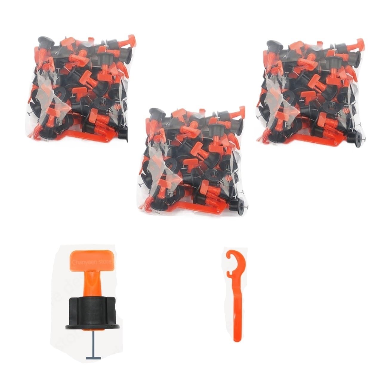 Sistema de nivelación baldosas 153 a 204 piezas, clips espaciadores, kit cerámica porcelana for colocación, fijación paredes y herramientas construcción para paredes(Black 204Pcs)