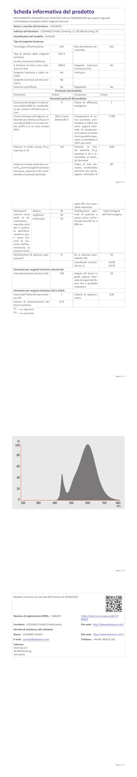 OSRAM LED BASE MR16, confezione vantaggiosa con 50 lampadine a bassa | , LED Lamps, 50.00 Millimetres dia, , confezione da 50