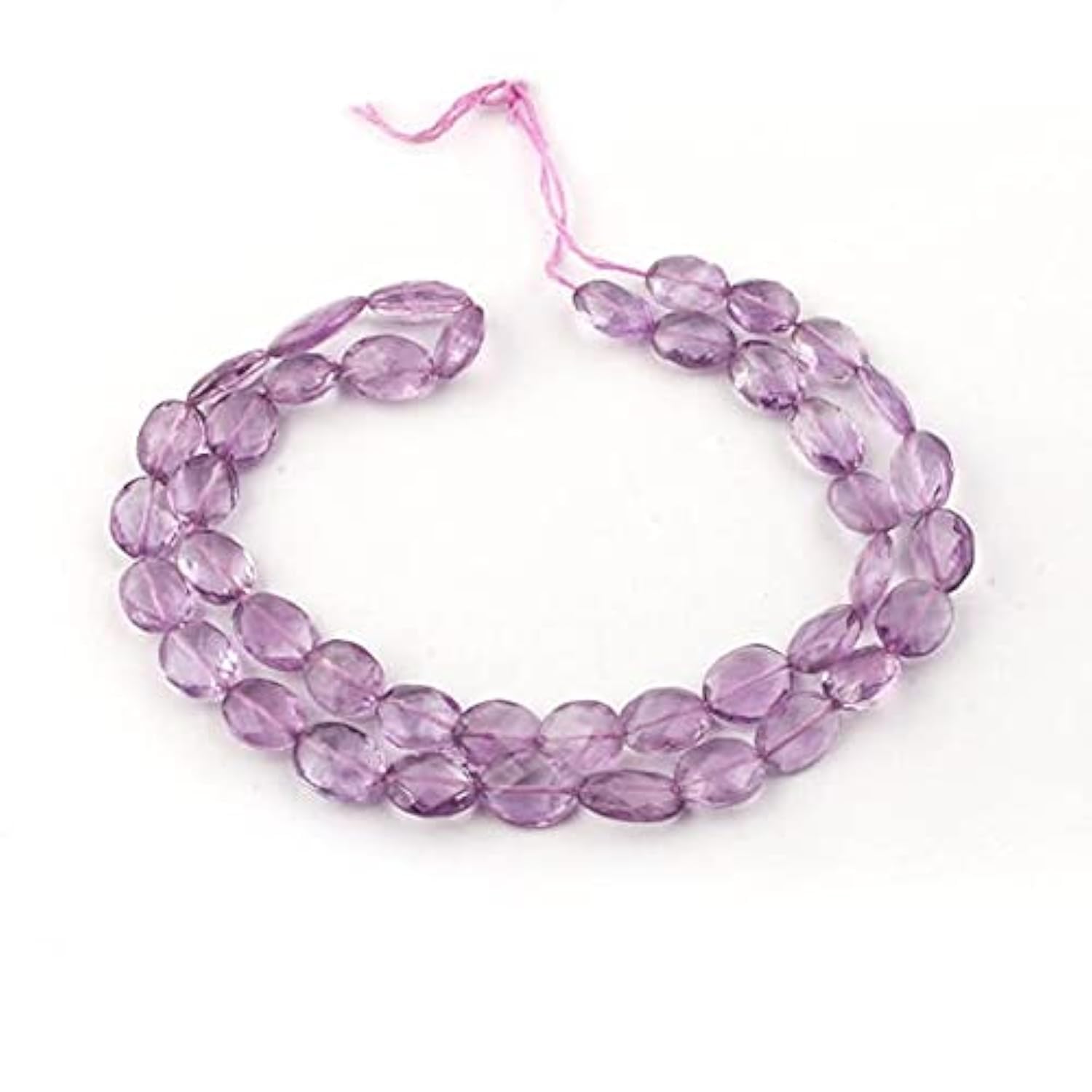 Perles améthyste rose briolettes ovales facettées authentiques sans défaut de taille SB3853