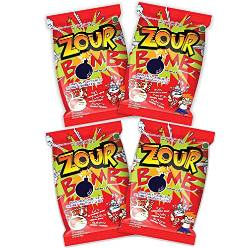 Image of Zour Bomb Cola Candy-Pack Of 4 (110 Gram Each), Sour Candy In Cola Flavor Combo Pack, Product Of Thailand|Share With Friends & Family