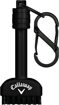 Callaway Golf Mini-Mag Magnetic Club Brush - Compact Golf Club Brush, Groove Cleaner, Golf Bag Accessory, Detachable Magnet, Durable Scrubbing Nylon Bristles
