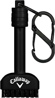 Callaway Golf Mini-Mag Magnetic Club Brush - Compact Golf Club Brush, Groove Cleaner, Golf Bag Accessory, Detachable Magnet, Durable Scrubbing Nylon Bristles