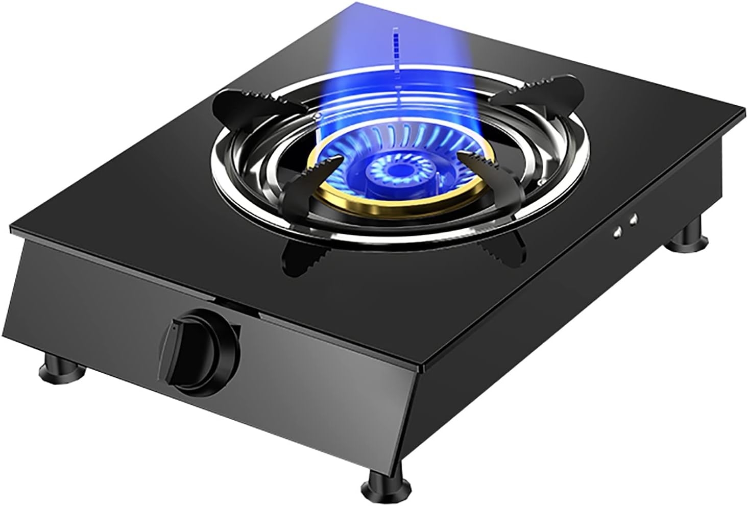 Burners Gas Hob gas hob Table-Top Camping Stove - Black Tempered Glass Panel Portable Cooking Burner LPG Compact Wok Cooker， For Warming | |Boiling | Fryer(Black)