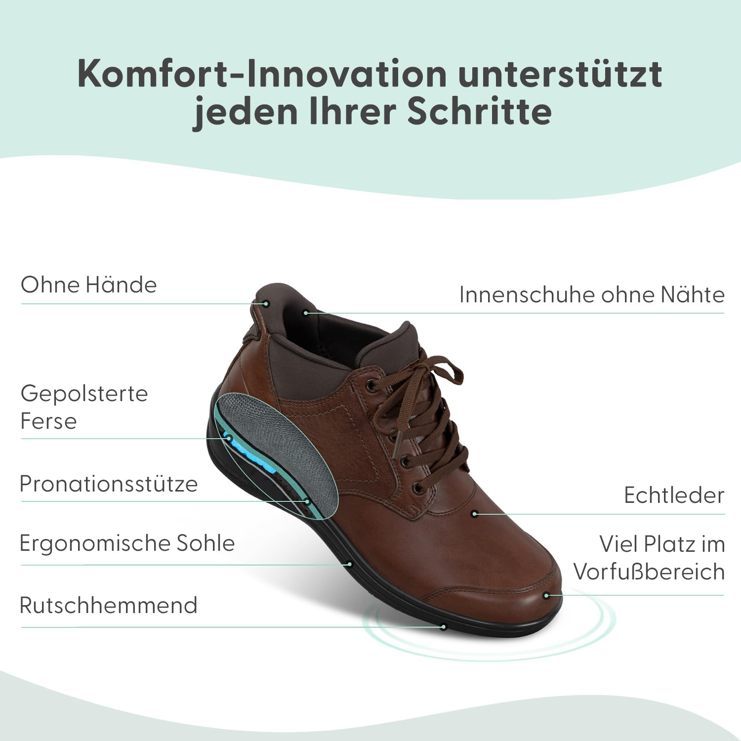 Orthofeet Rosel Orthopädische Damen Lederstiefel