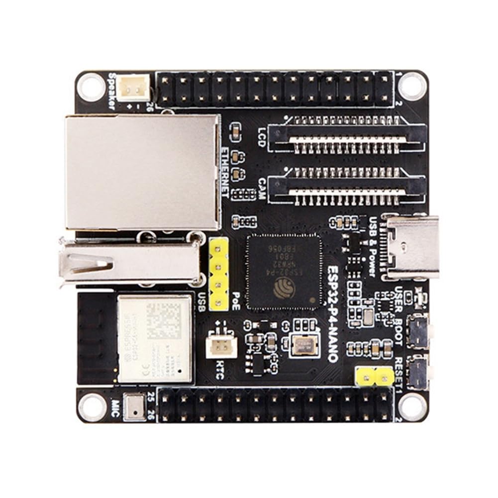 Scheda di Sviluppo ESP32-P4-NANO +Cam+Altoparlante+Kit FFC Dual-Core RISC-V WiFi6 Bluetooth5/BLE Porta Ethernet RJ45 100M