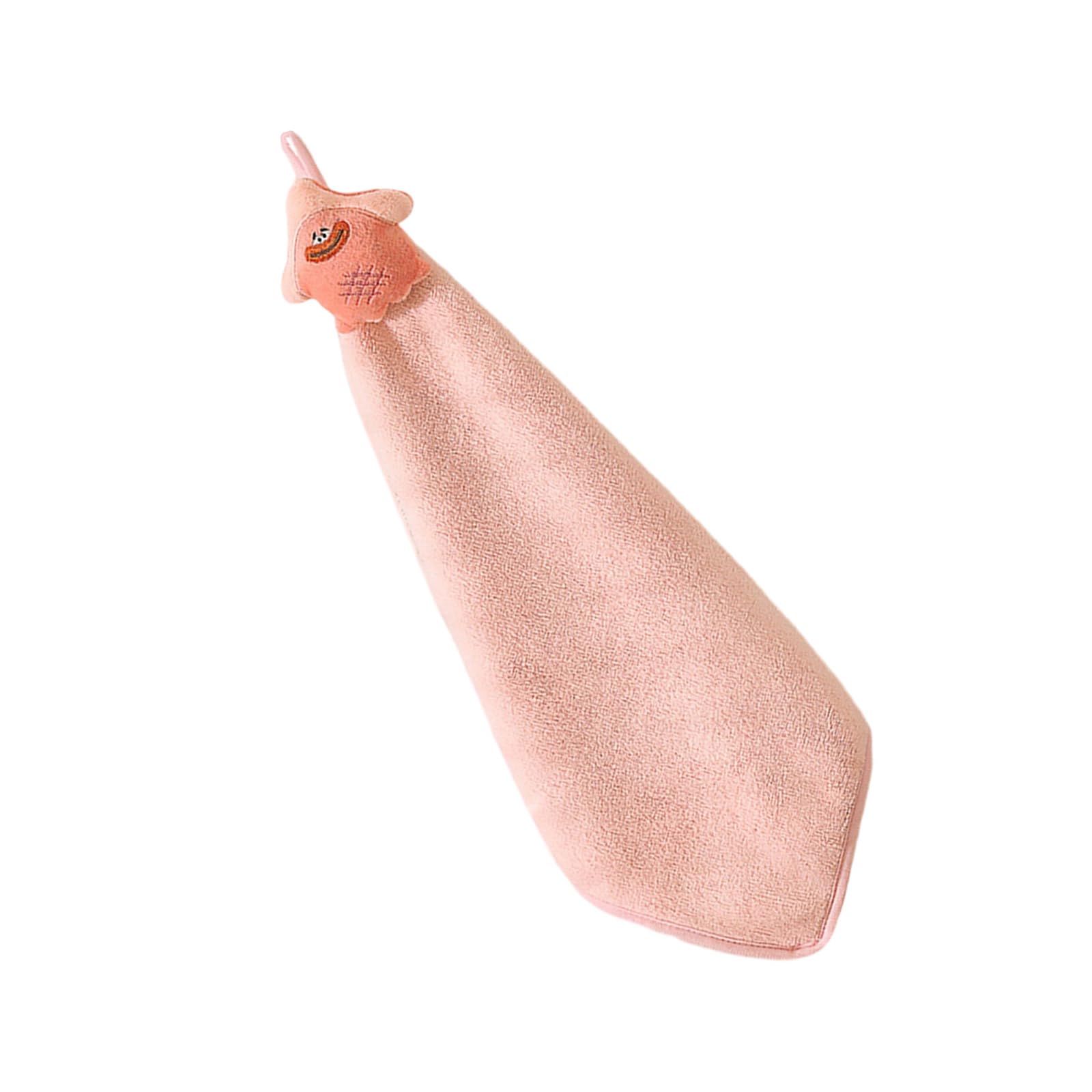 Buxuaaaa Adorable Funny Themed Corals Velvets Hanging Towel, High Absorbency Small Towel for Home and Bathroom Use Quirkys Kitchen Bath Towels