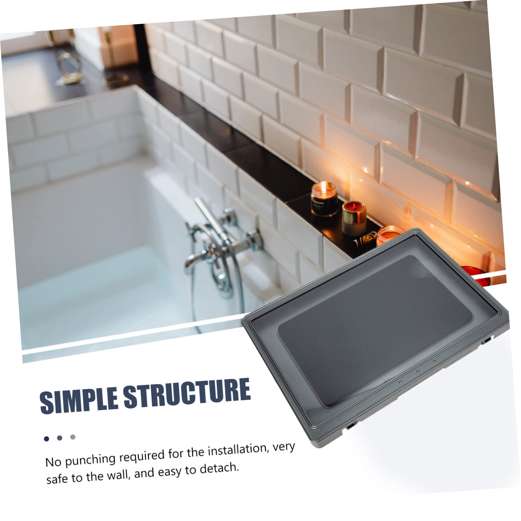 Supporto Per Telefono Da Bagno Supporto Parete Per Tablet e Smartphone Con Pellicola Antiappannamento Struttura Resistente e Facile Da Installare Per e Bagno