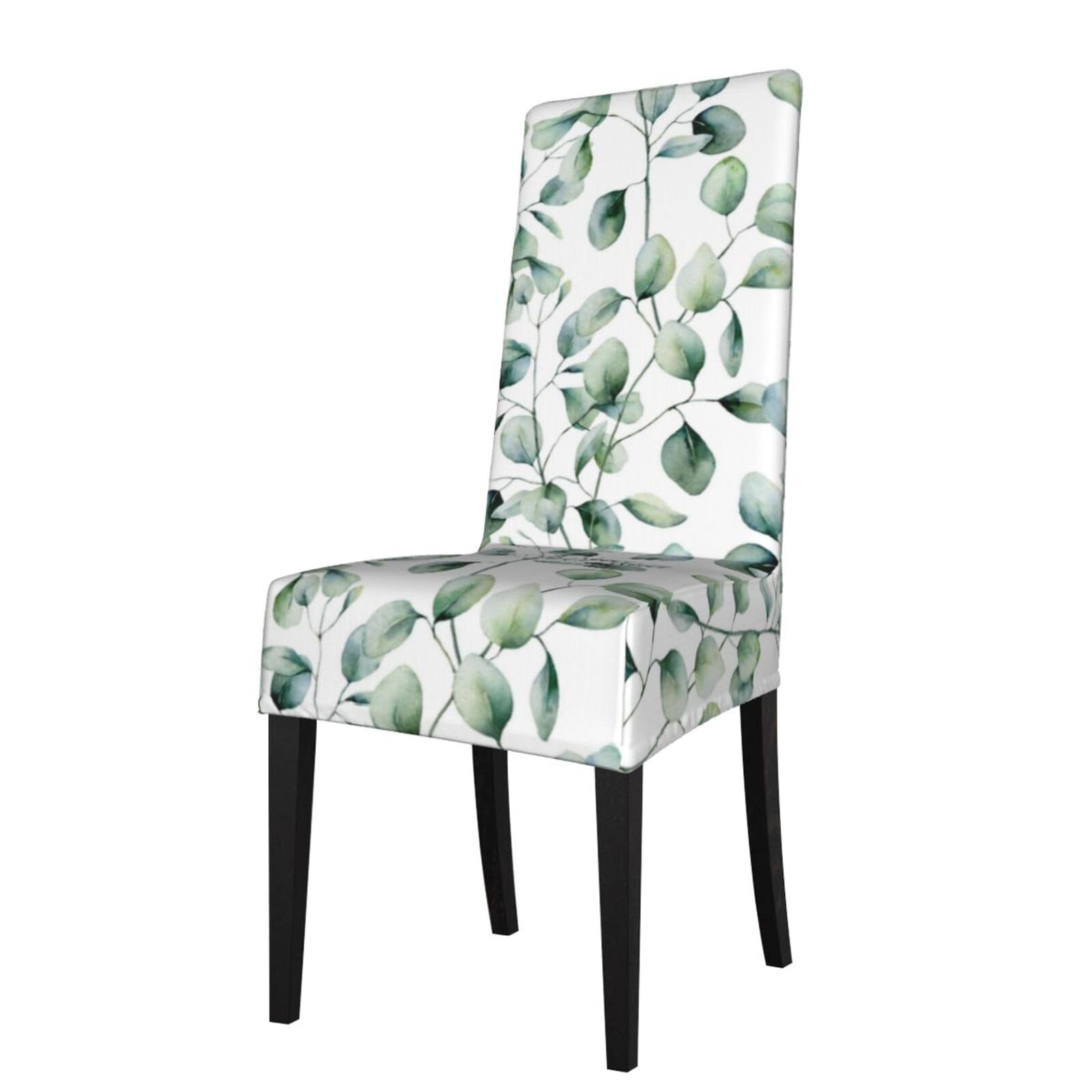LKYMOH Eucalyptus Leaves, Chair Covers Stretch Chair Slipcovers for Dining Room, for Party Pet Protection Universal Fit Soft Polyester