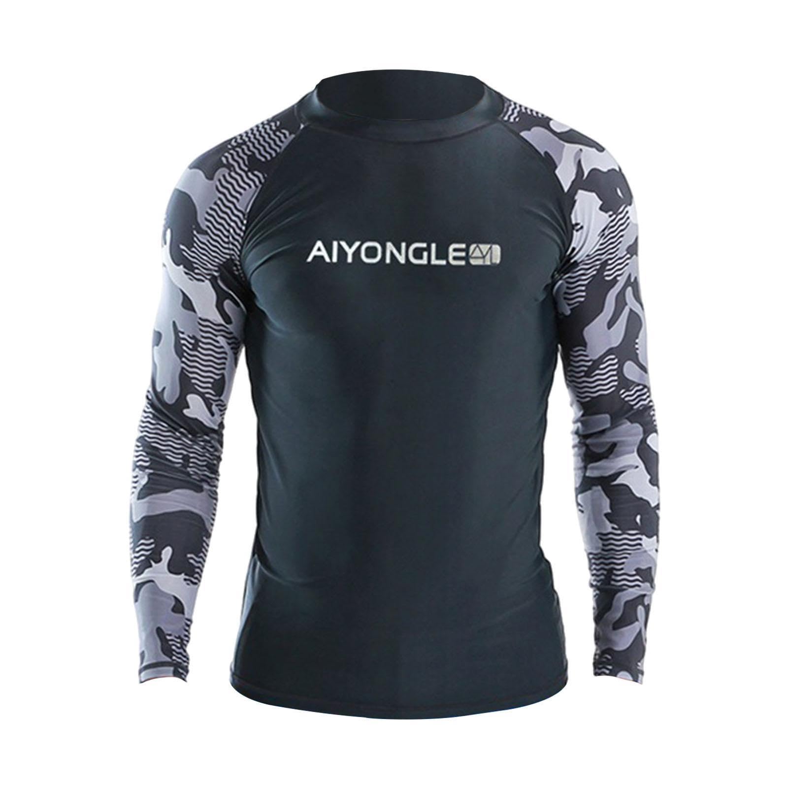 CALANDIS™ Mens Swim Shirt Long Sleeve Swimwear Beach Shirt for Surf Sailing Snorkeling XL | Swimwear | Mens Clothing-image-39